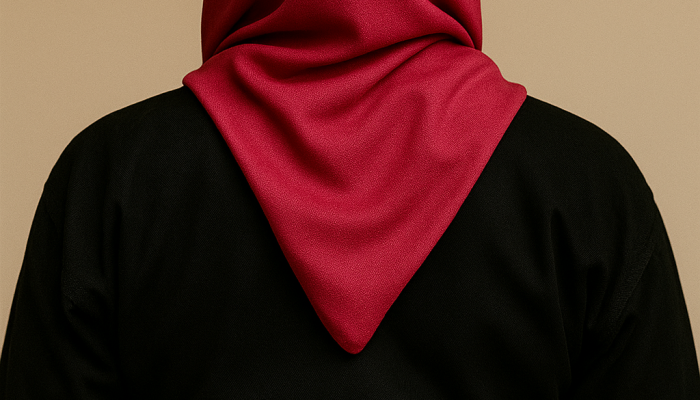 Magenta Hijab and Martial Arts Gi