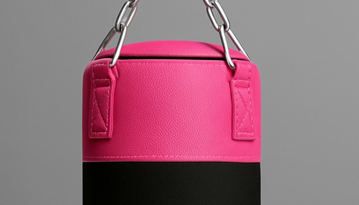 Vibrant Pink Punching Bag Detail
